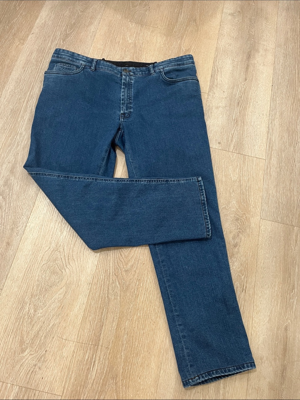 Brioni Straight-Leg Dark Blue Denim Jeans